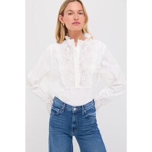 THE SHIRT BY ROCHELLE BEHRENS White Aviara Shirt Size XL NWT